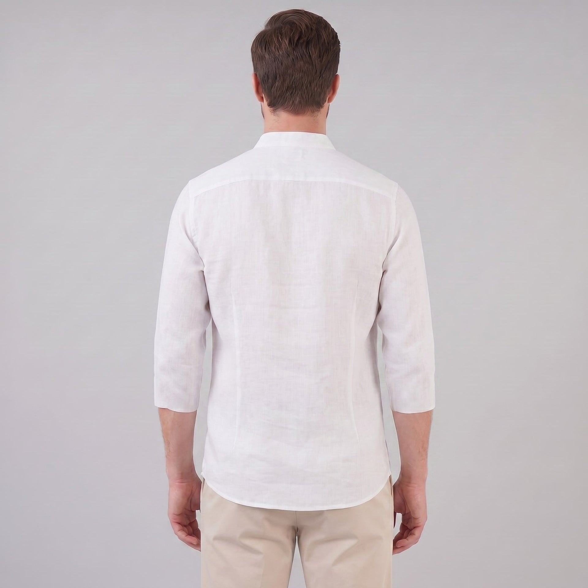Jace Cotton Blend Band Collar Shirt