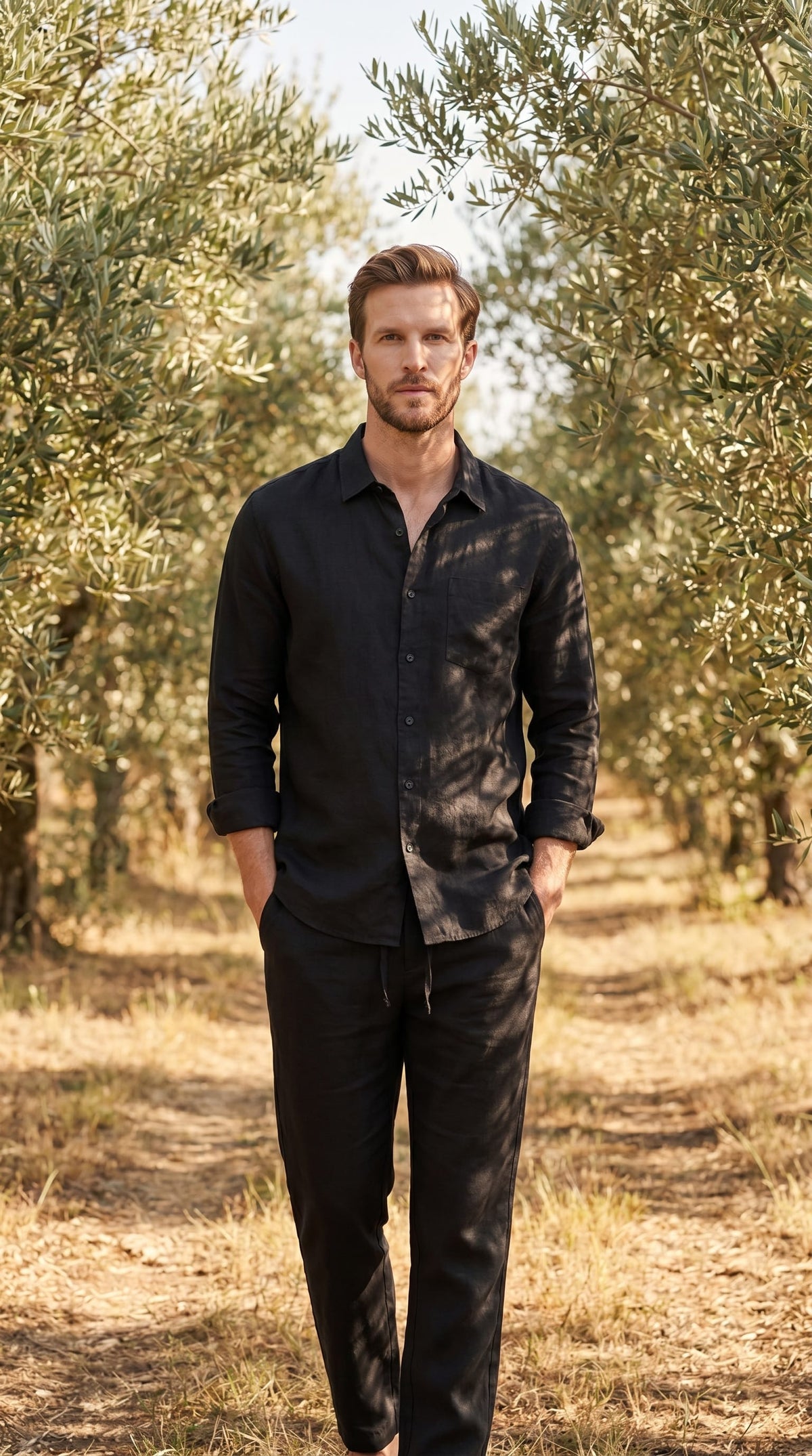 Bennett Linen Shirt and Pants Set_12