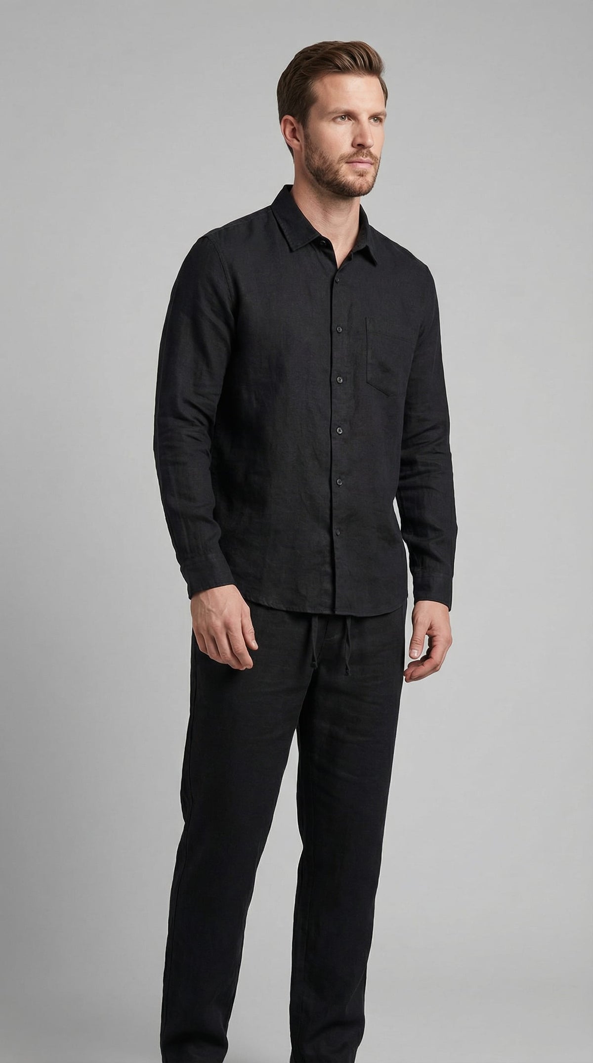 Bennett Linen Shirt and Pants Set_13