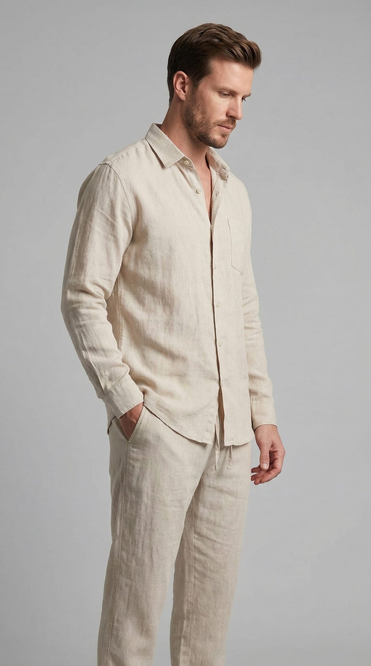 Bennett Linen Shirt and Pants Set_2