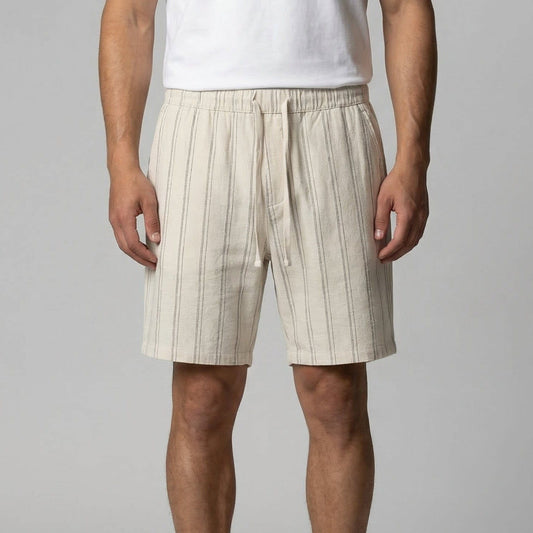 Duncan Linen Blend Drawstring Shorts_1