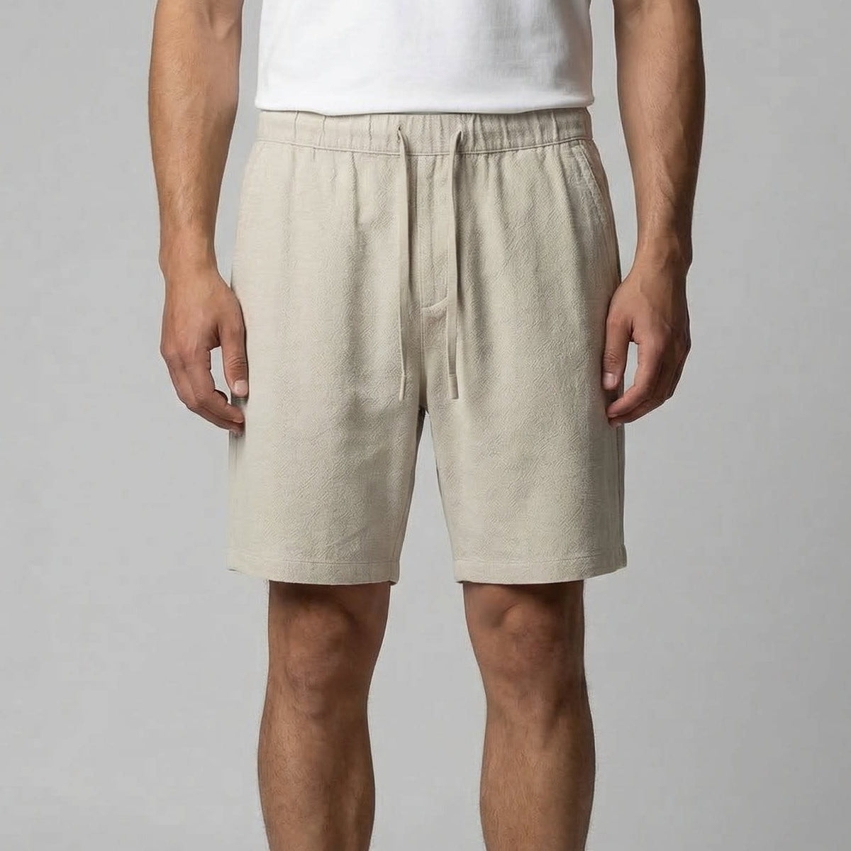 Duncan Linen Blend Drawstring Shorts_11