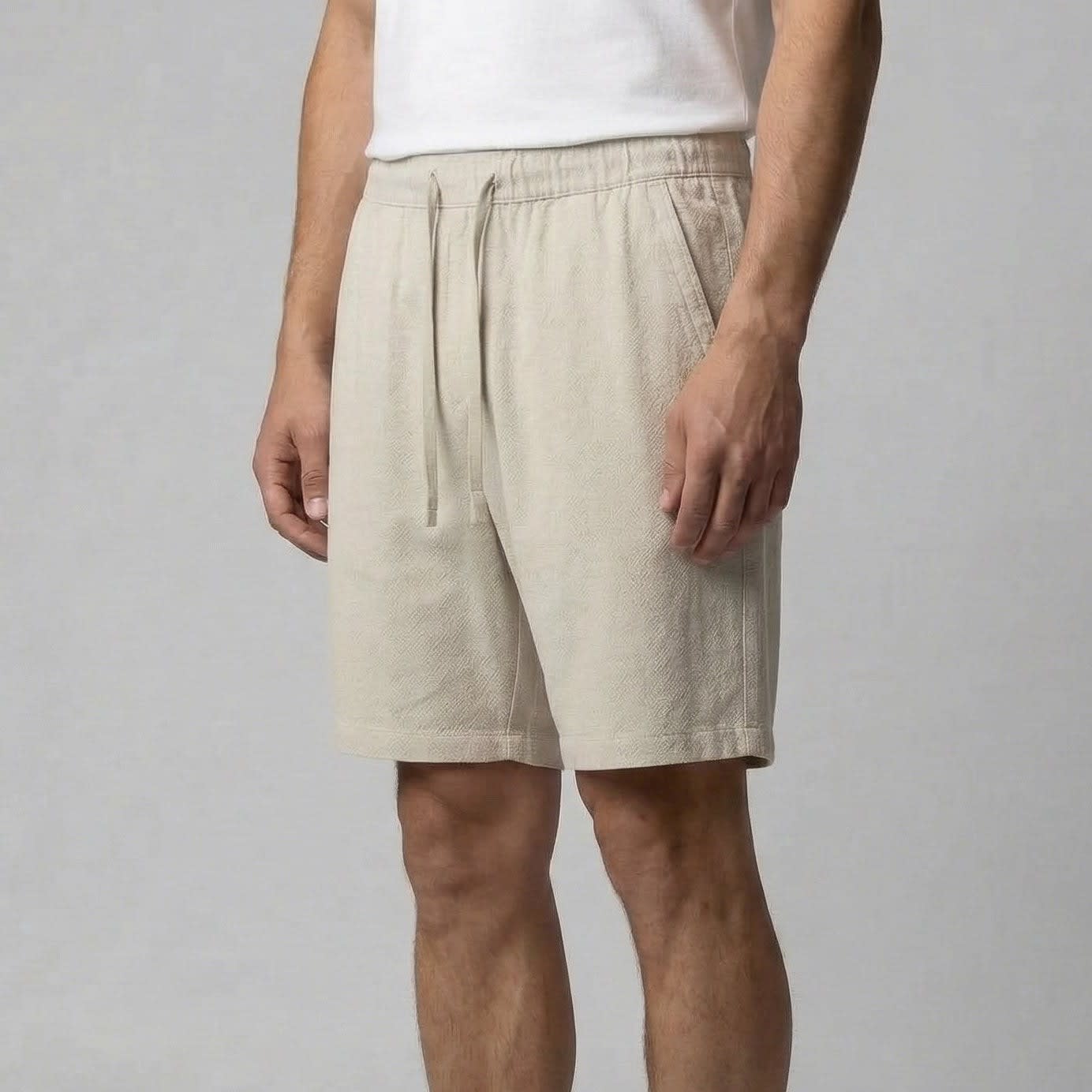 Duncan Linen Blend Drawstring Shorts