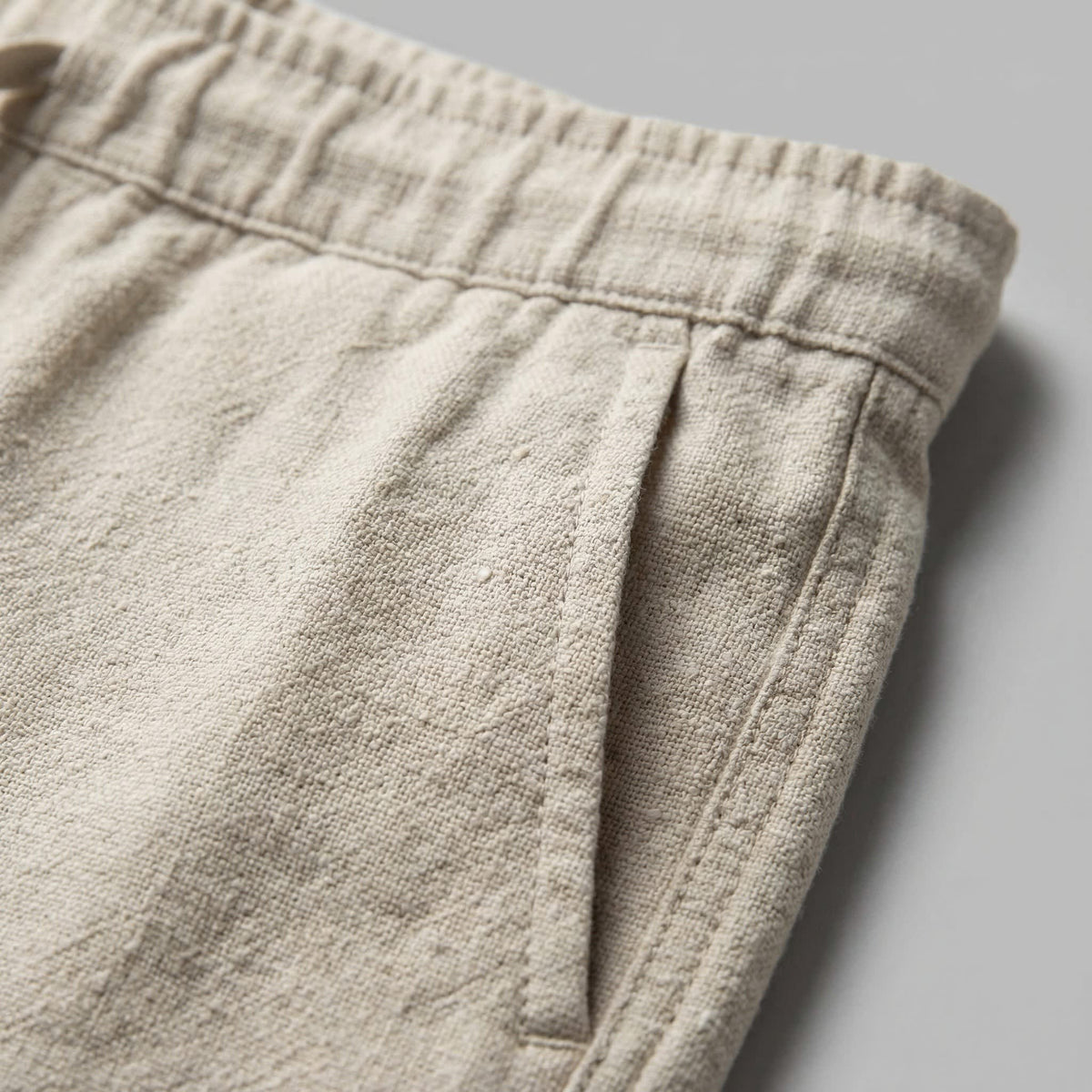 Duncan Linen Blend Drawstring Shorts