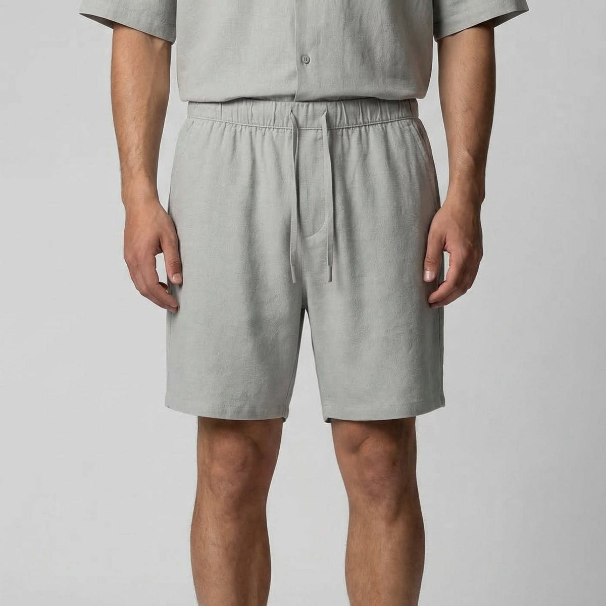 Duncan Linen Blend Drawstring Shorts