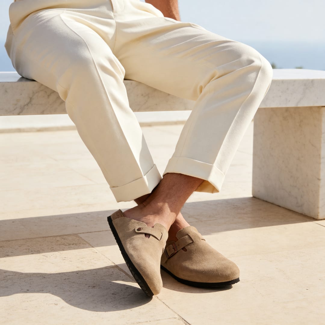 Maxfield Suede Buckle Clogs_1