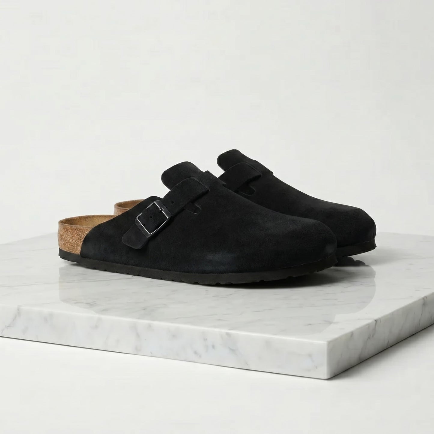 Maxfield Suede Buckle Clogs_10