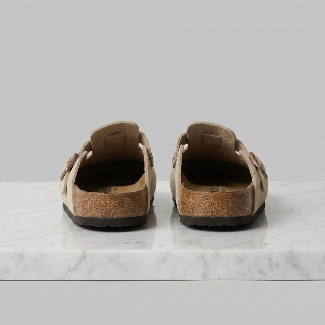 Maxfield Suede Buckle Clogs
