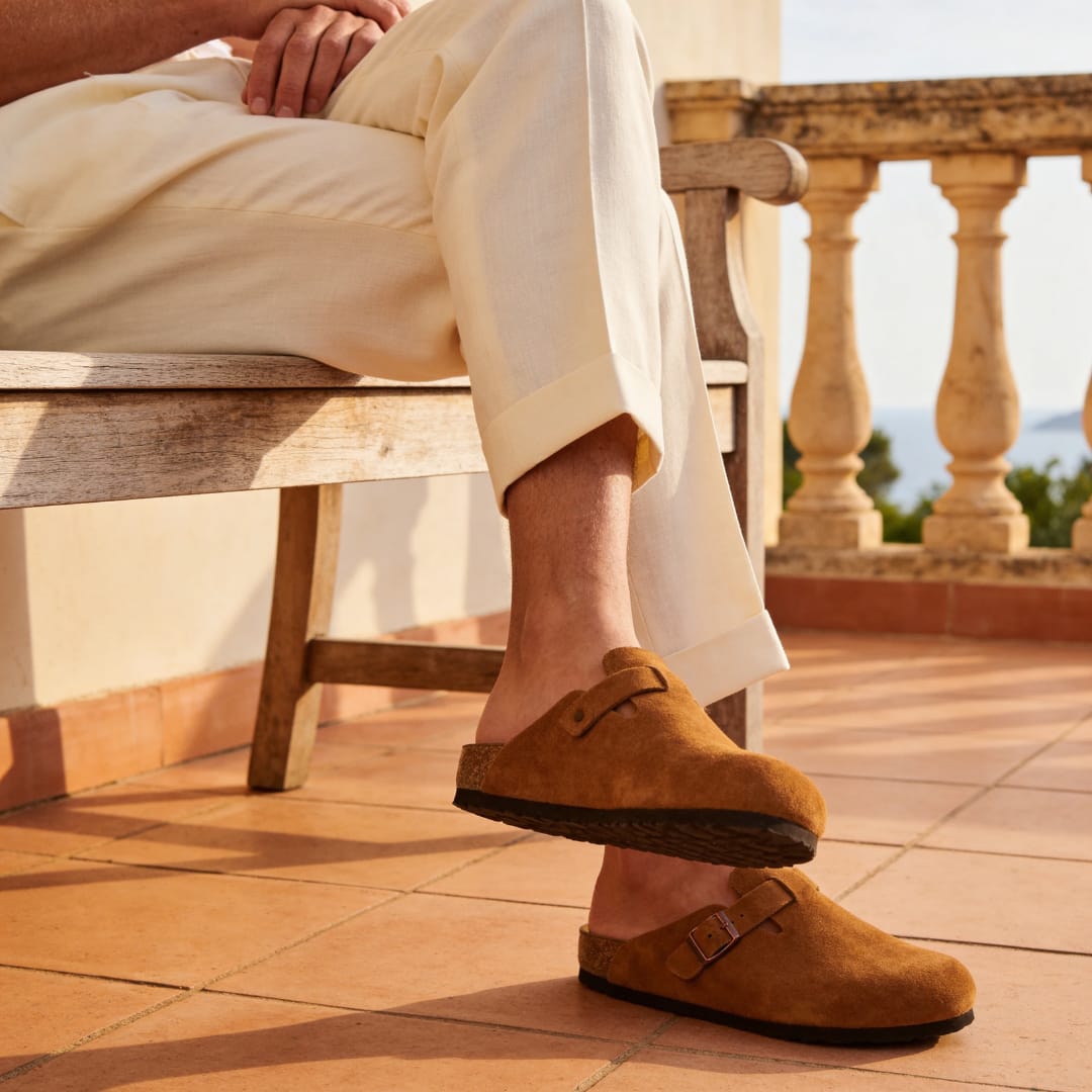 Maxfield Suede Buckle Clogs