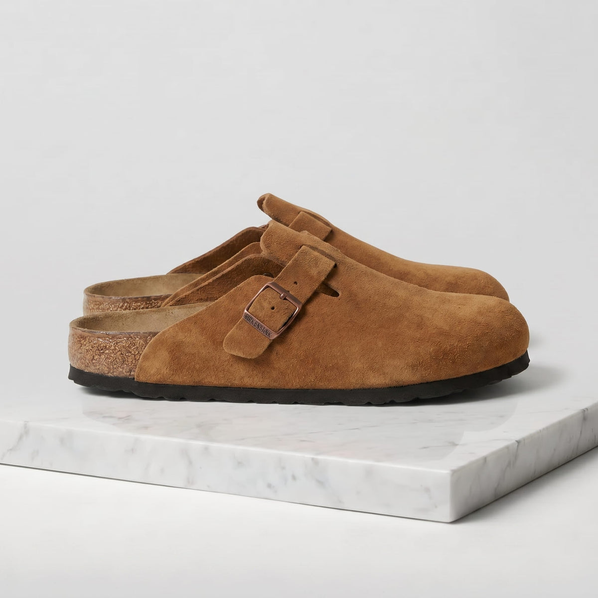 Maxfield Suede Buckle Clogs_19
