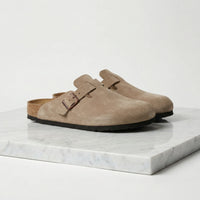 Maxfield Suede Buckle Clogs