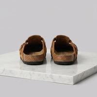 Maxfield Suede Buckle Clogs