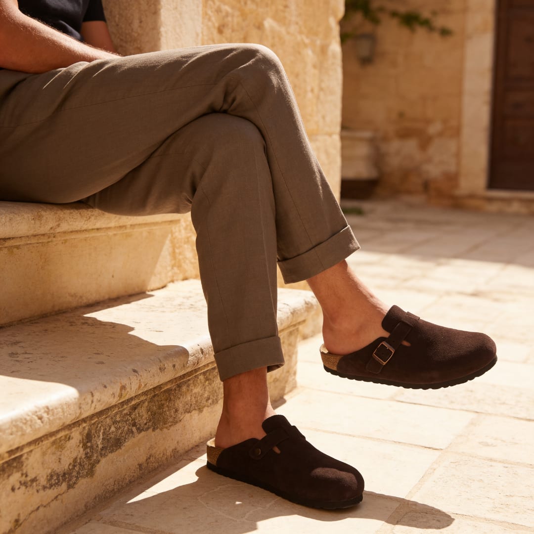 Maxfield Suede Buckle Clogs