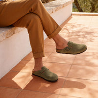 Maxfield Suede Buckle Clogs