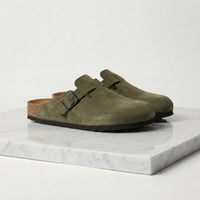 Maxfield Suede Buckle Clogs