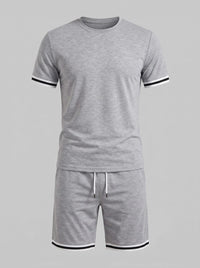 Bishop Contrast Stripe T-Shirt and Shorts Set