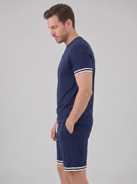 Bishop Contrast Stripe T-Shirt and Shorts Set