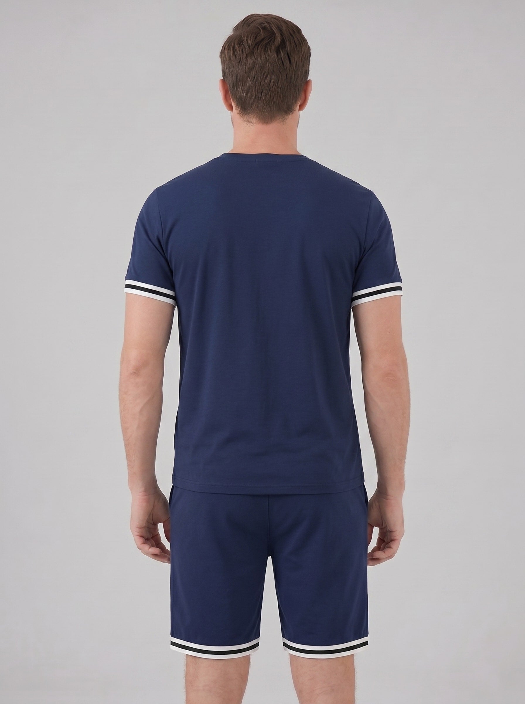 Bishop Contrast Stripe T-Shirt and Shorts Set