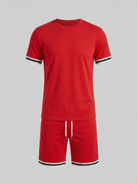 Bishop Contrast Stripe T-Shirt and Shorts Set