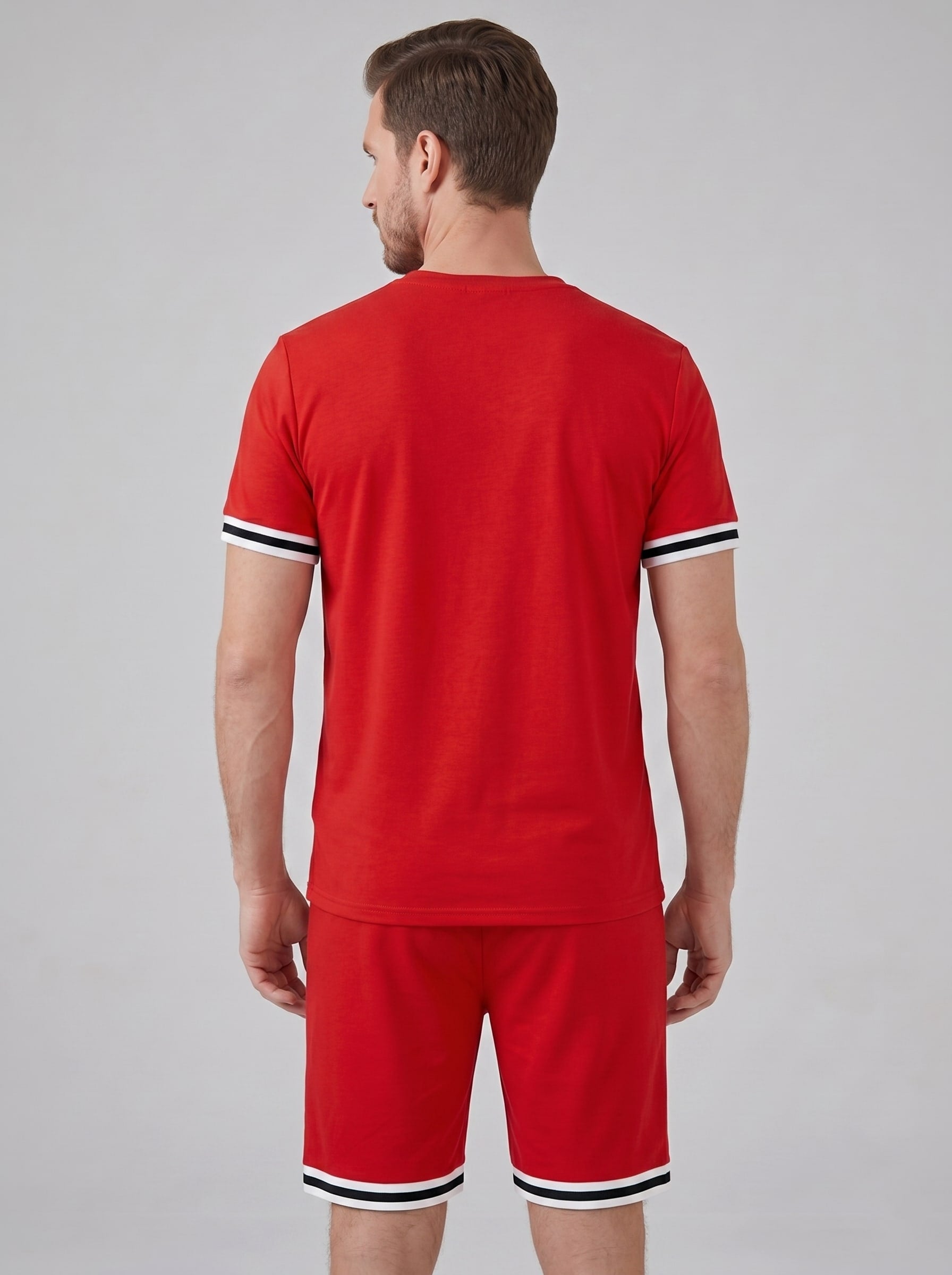 Bishop Contrast Stripe T-Shirt and Shorts Set