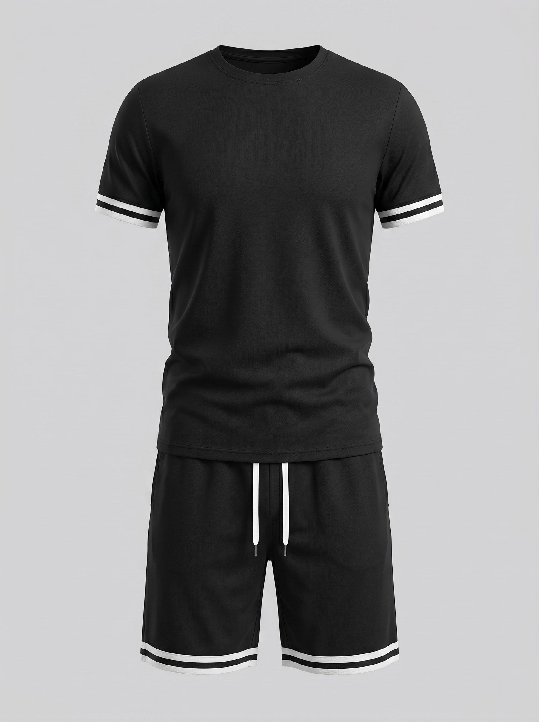 Bishop Contrast Stripe T-Shirt and Shorts Set