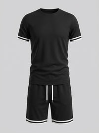 Bishop Contrast Stripe T-Shirt and Shorts Set