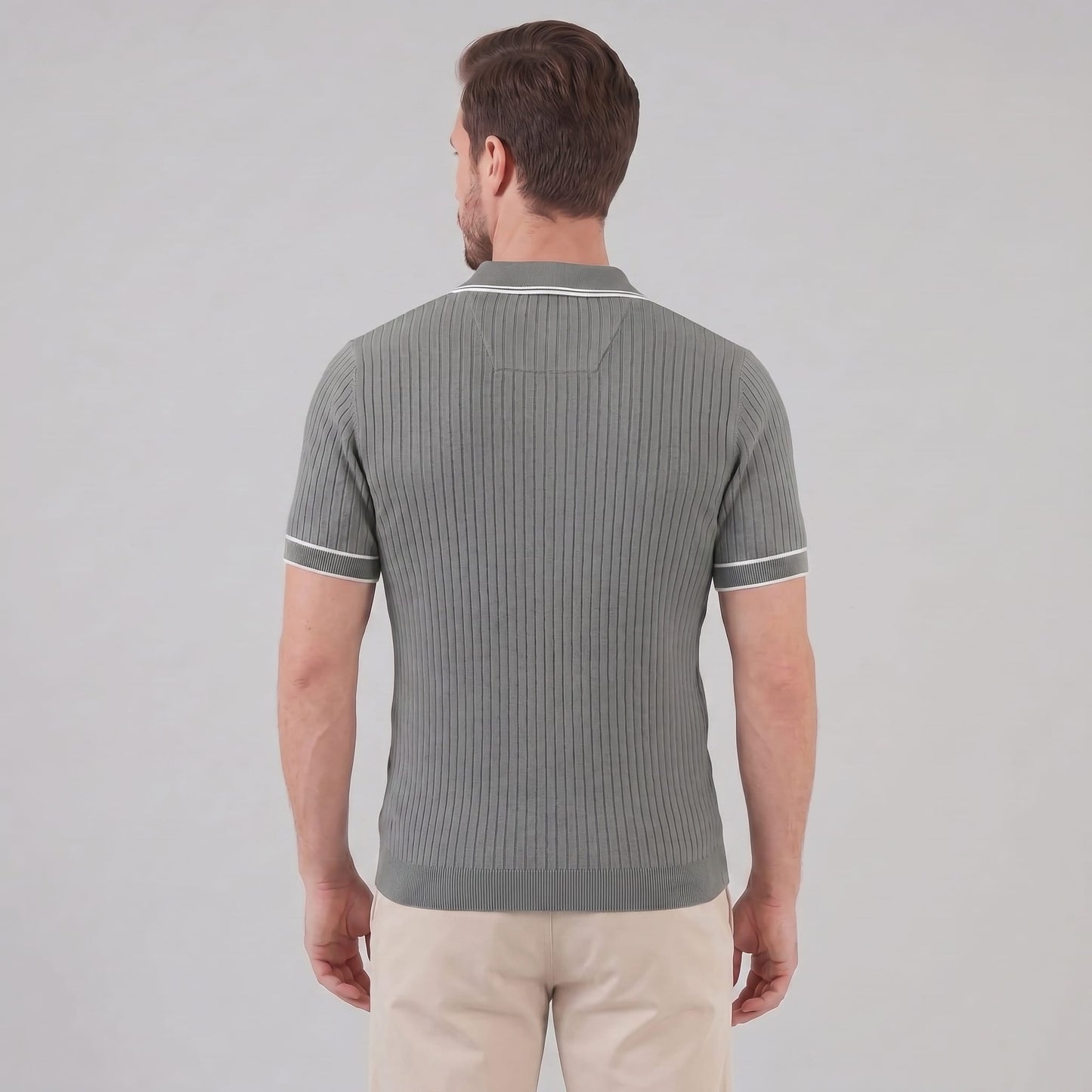 Reeve Contrast Tipped Ribbed Knit Polo_23
