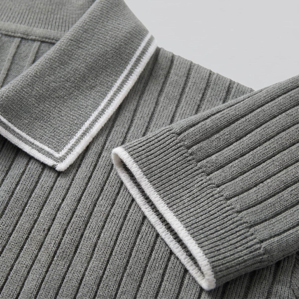 Reeve Contrast Tipped Ribbed Knit Polo_24