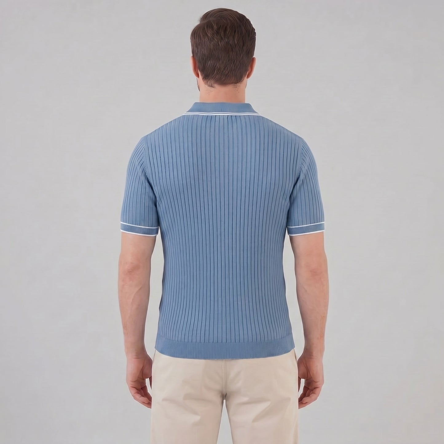 Reeve Contrast Tipped Ribbed Knit Polo_28
