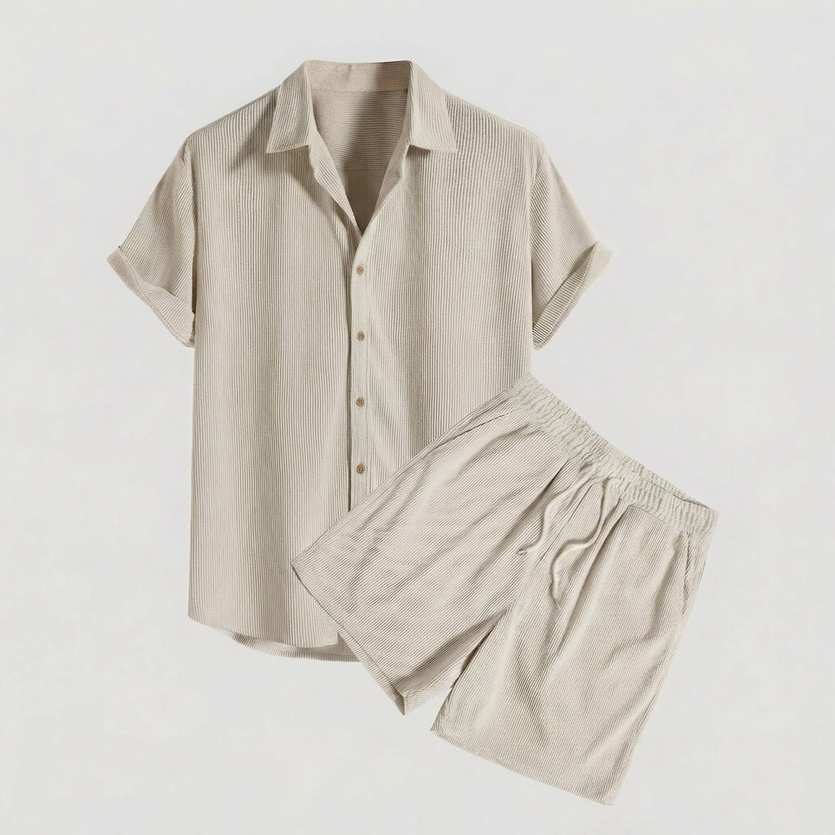 Blaine Corduroy Shirt and Shorts Set_2