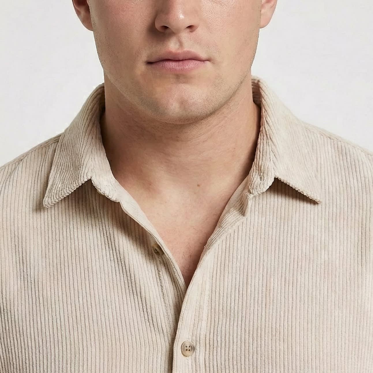 Blaine Corduroy Shirt and Shorts Set_3