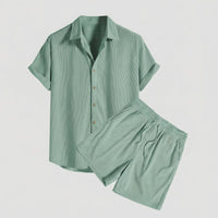 Blaine Corduroy Shirt and Shorts Set
