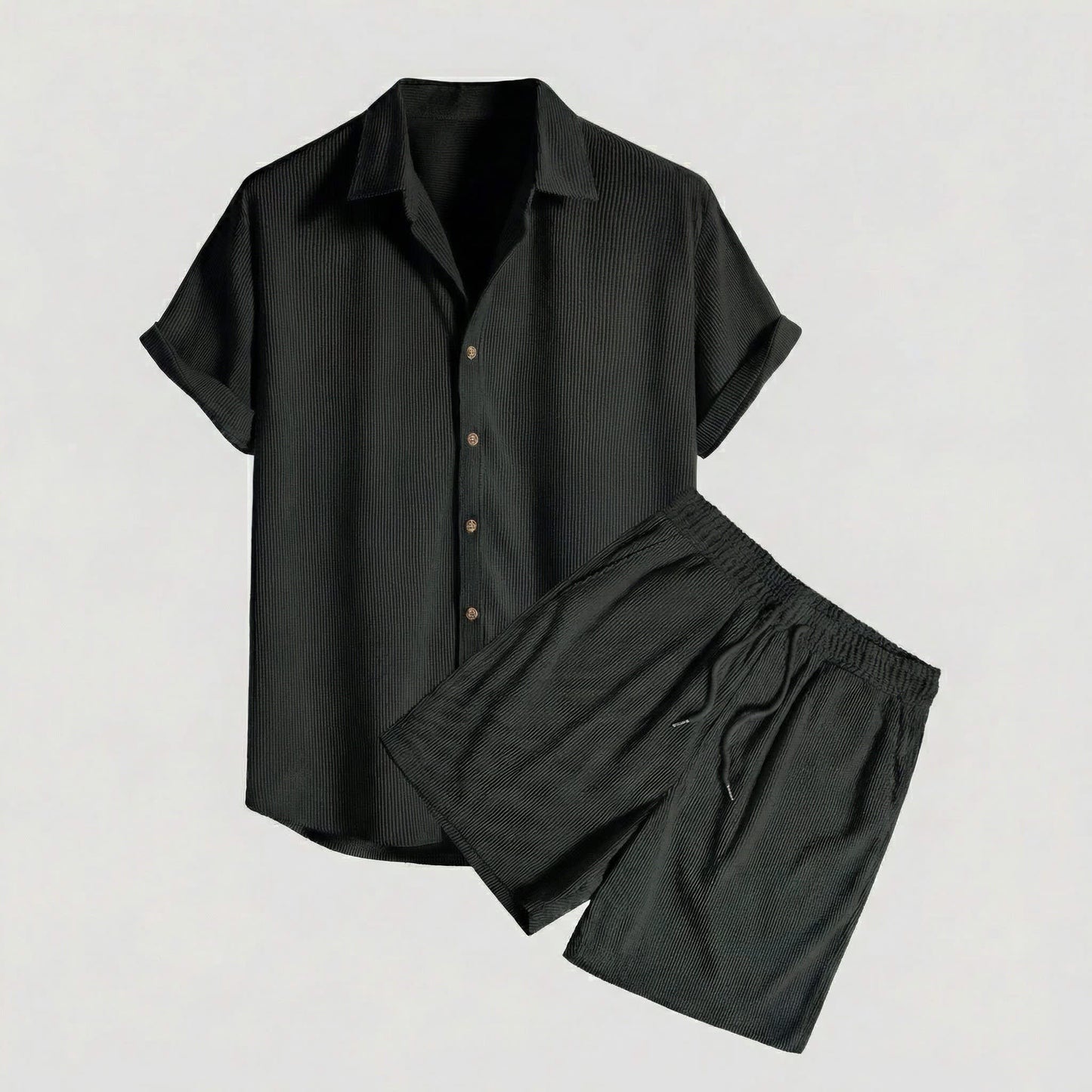Blaine Corduroy Shirt and Shorts Set_8
