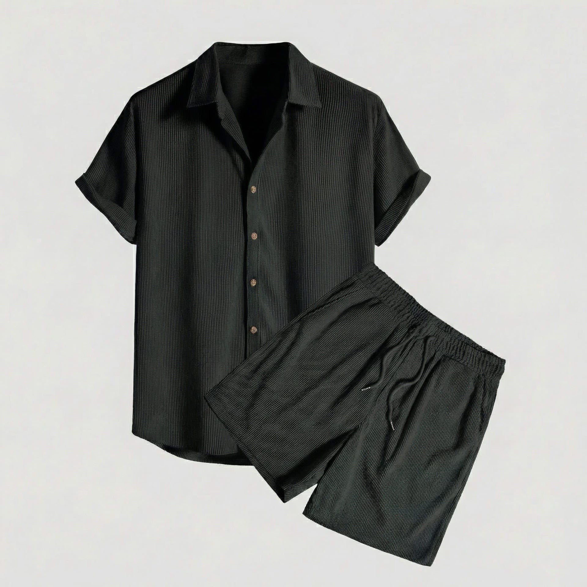 Blaine Corduroy Shirt and Shorts Set
