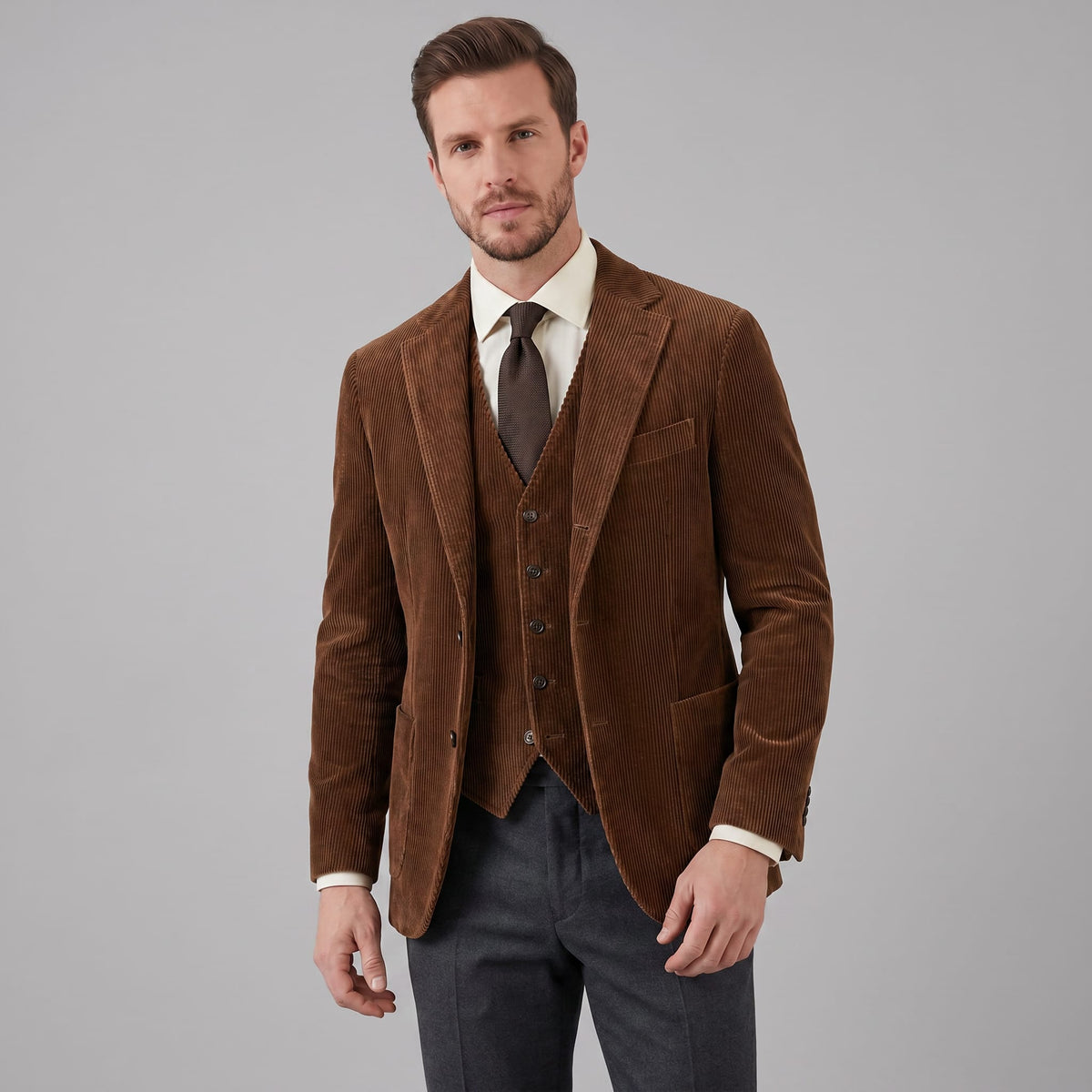 Forrest Corduroy Blazer and Vest Set