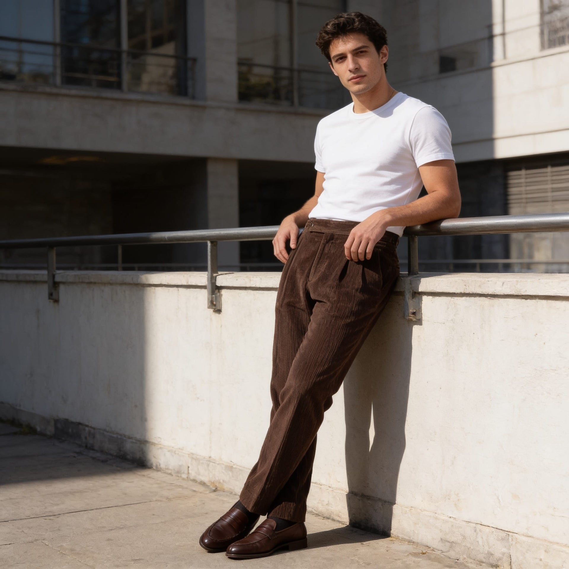 Roark Pleated Corduroy Pants