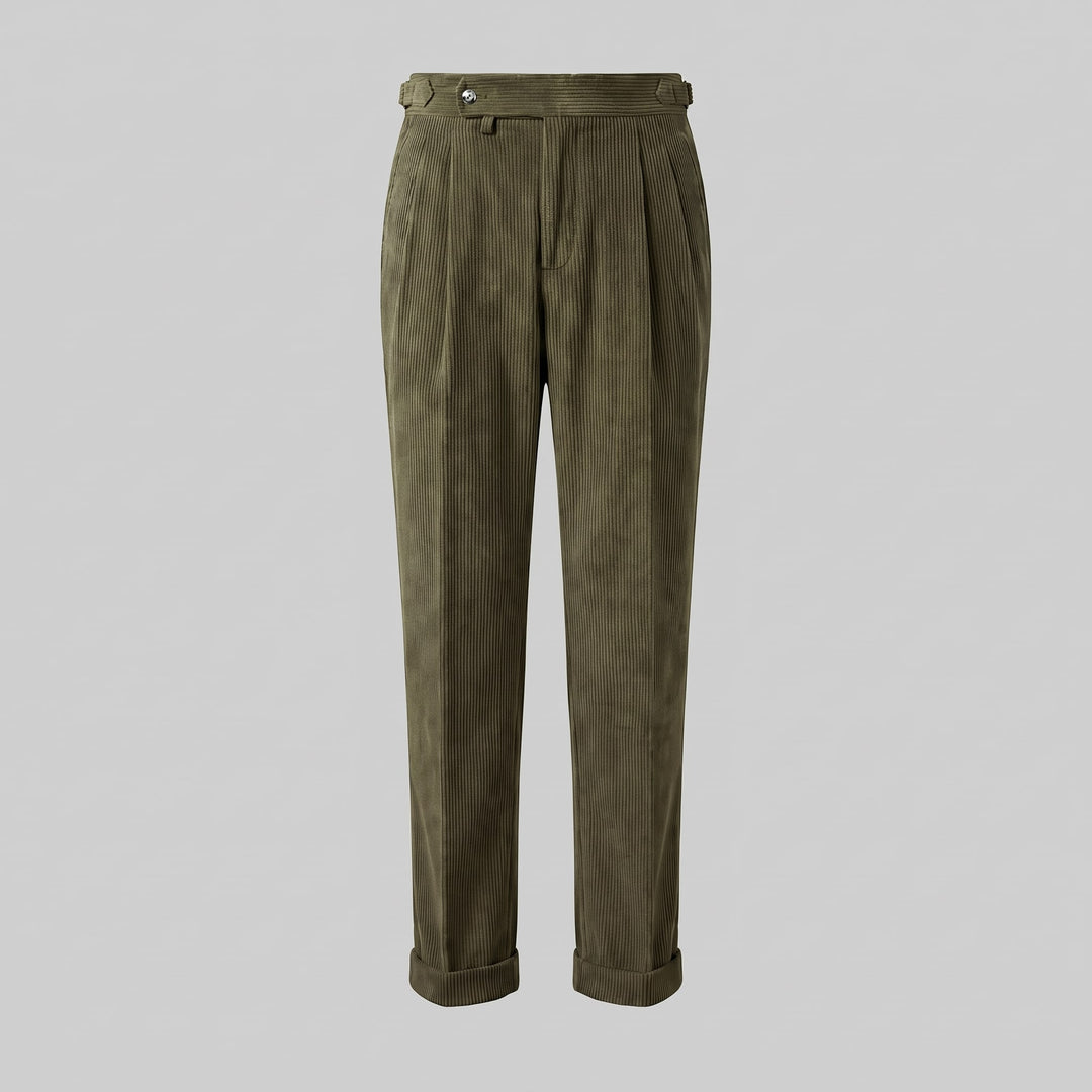 Roark Pleated Corduroy Pants