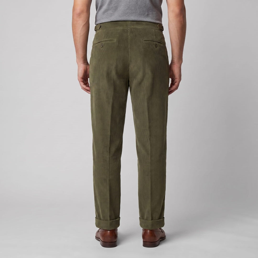 Roark Pleated Corduroy Pants
