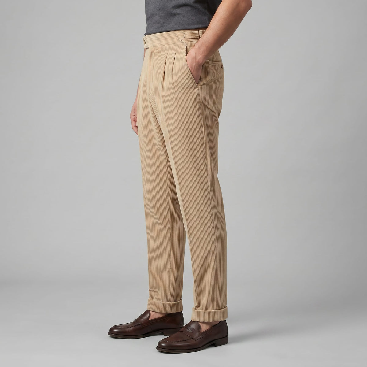 Roark Pleated Corduroy Pants