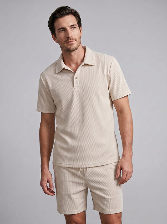 Bowen Corduroy Polo and Shorts Set_1
