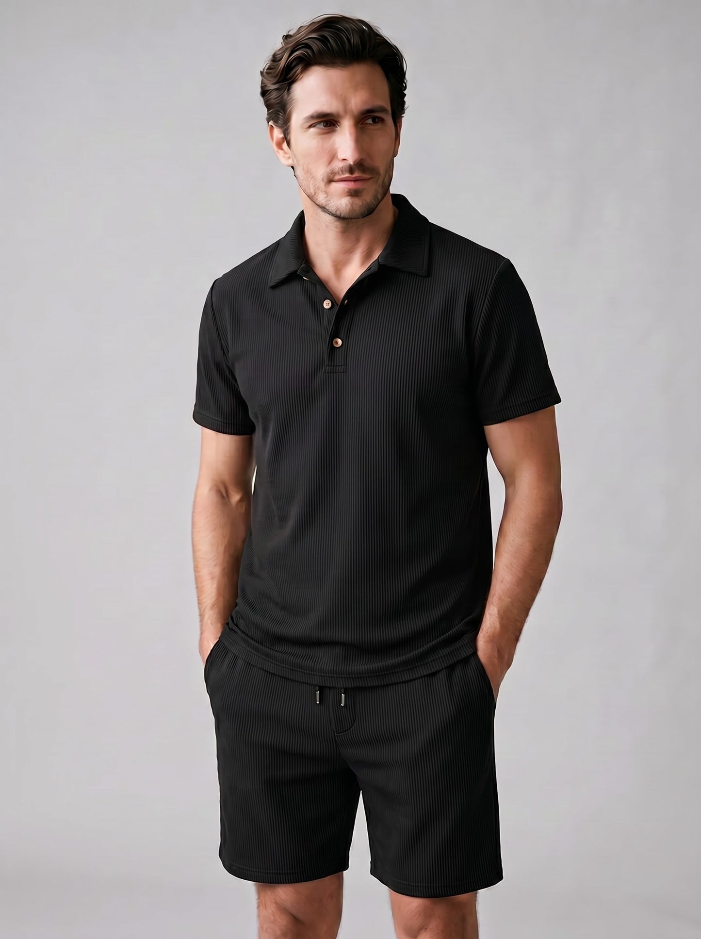 Bowen Corduroy Polo and Shorts Set_6