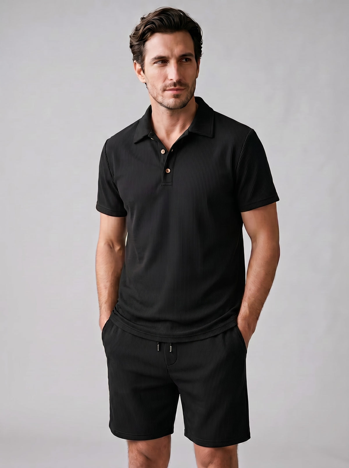 Bowen Corduroy Polo and Shorts Set