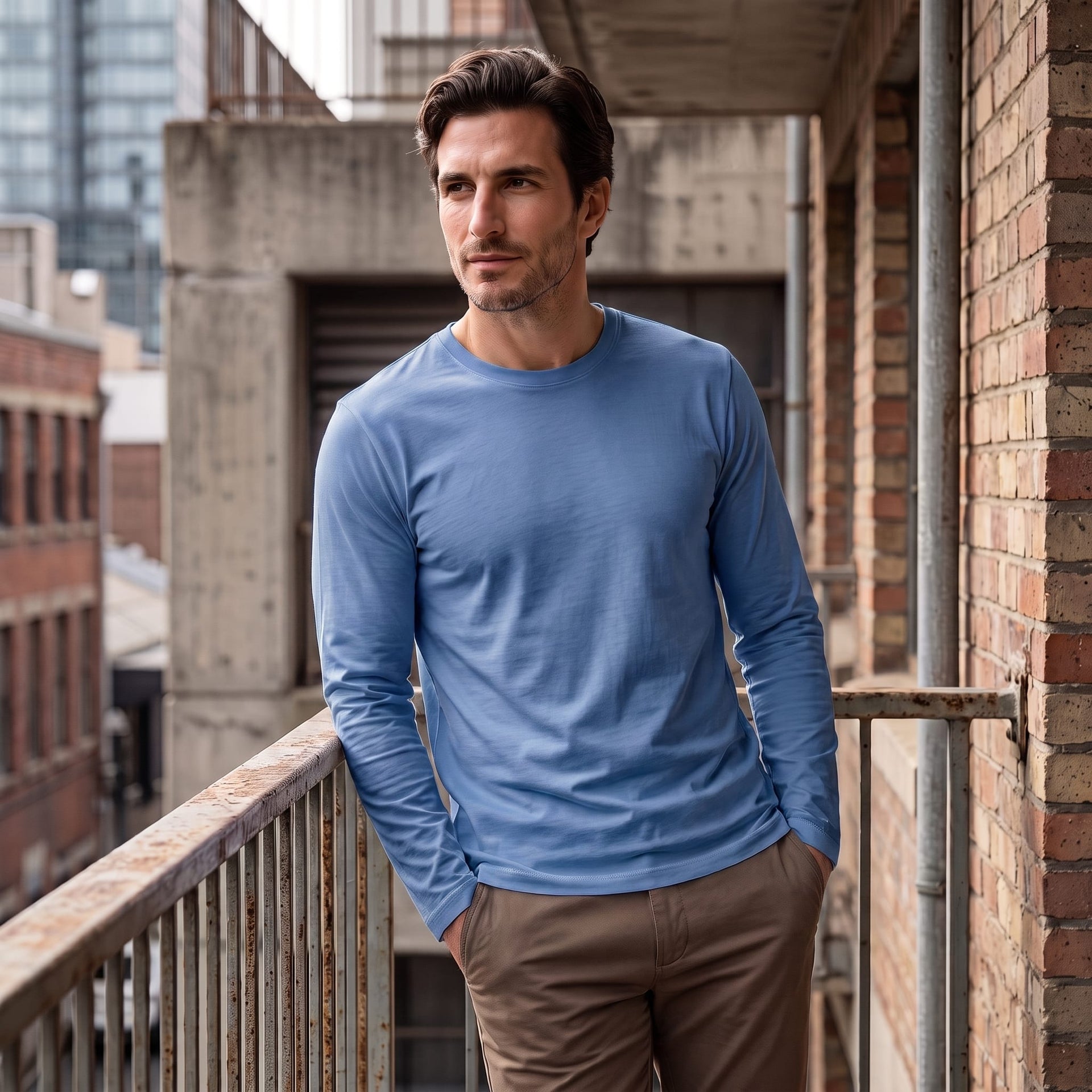Jared Cotton Blend Long Sleeve T-Shirt