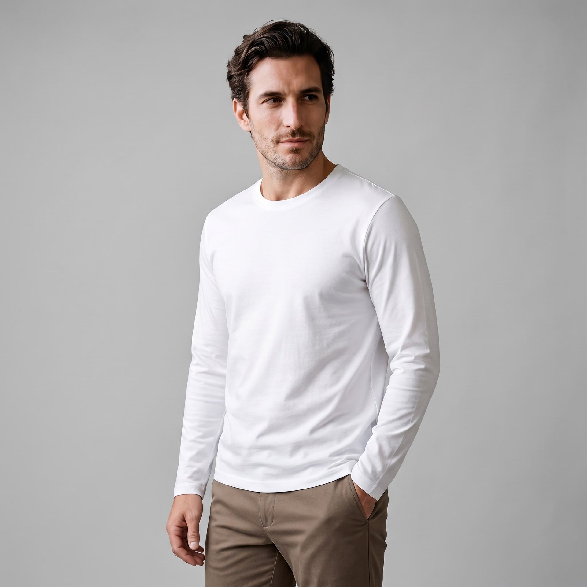 Jared Cotton Blend Long Sleeve T-Shirt