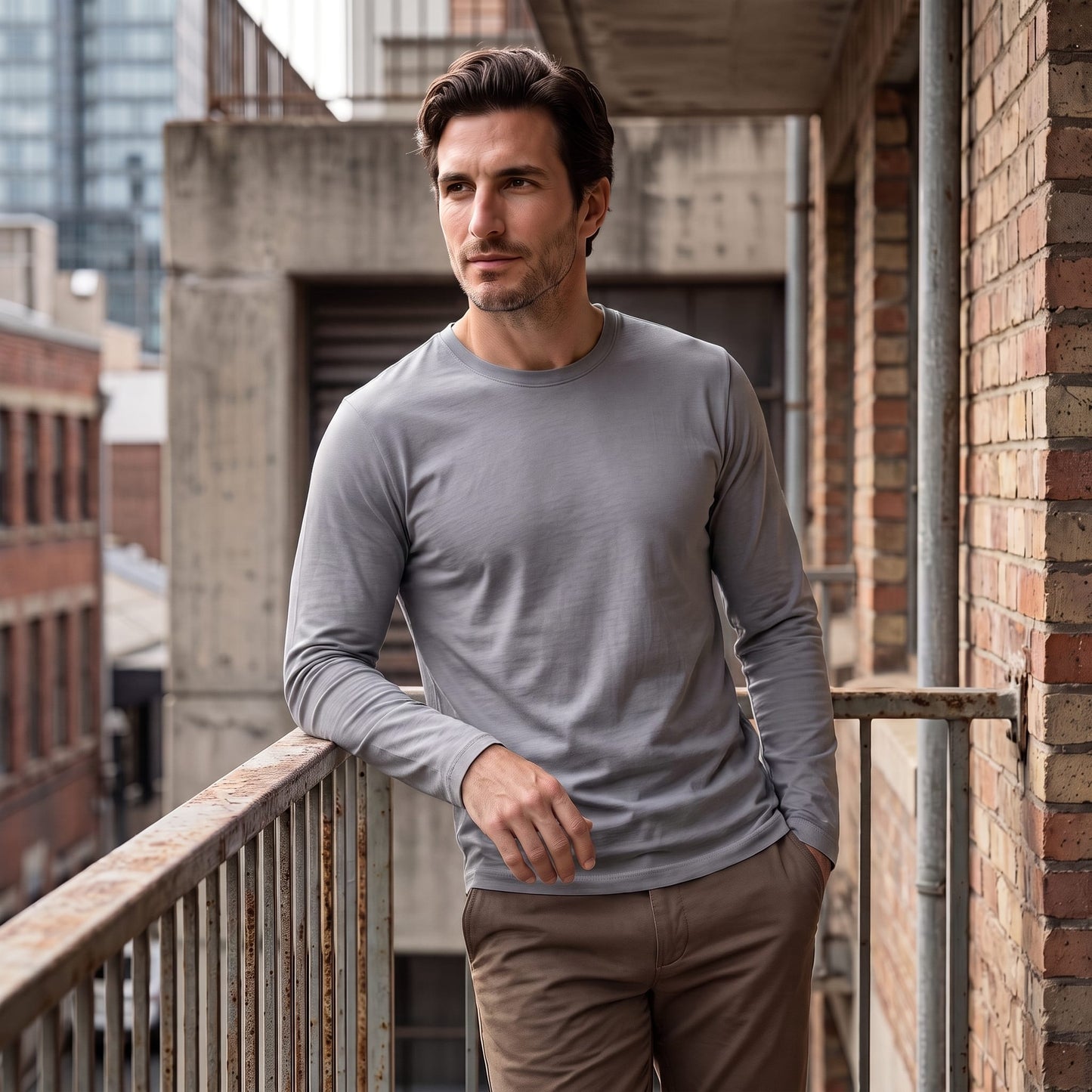 Jared Cotton Blend Long Sleeve T-Shirt_36