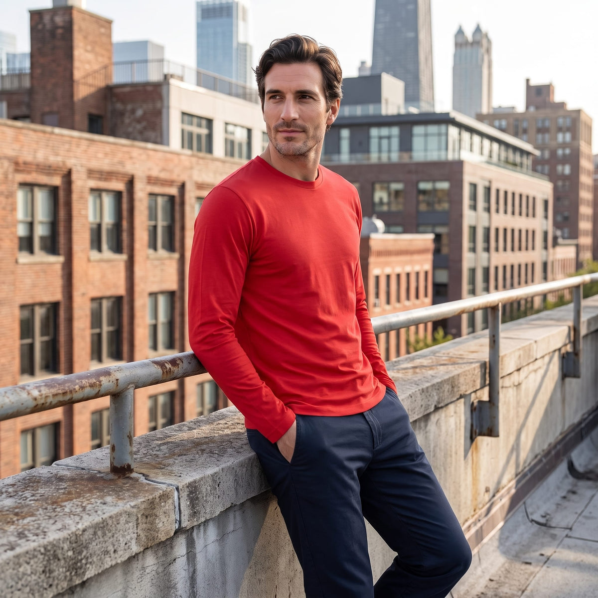 Jared Cotton Blend Long Sleeve T-Shirt_54