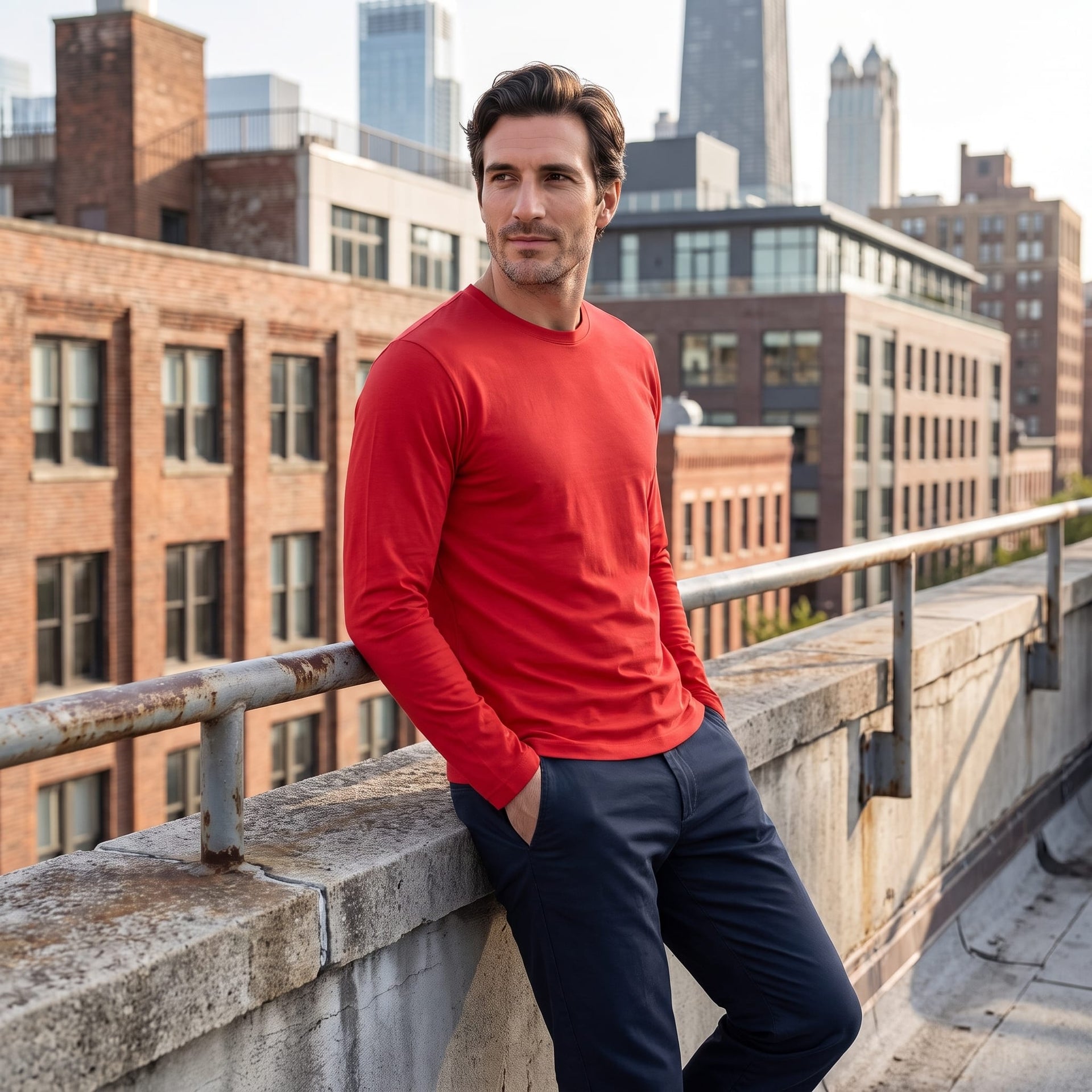 Jared Cotton Blend Long Sleeve T-Shirt