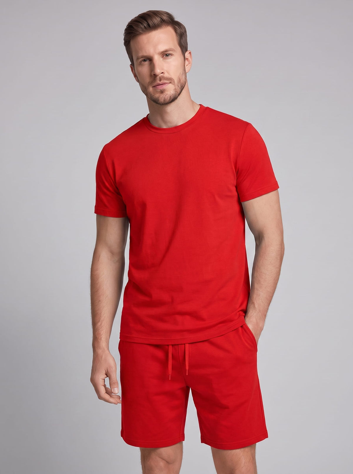 Braxton Cotton Blend T-Shirt and Shorts Set_19