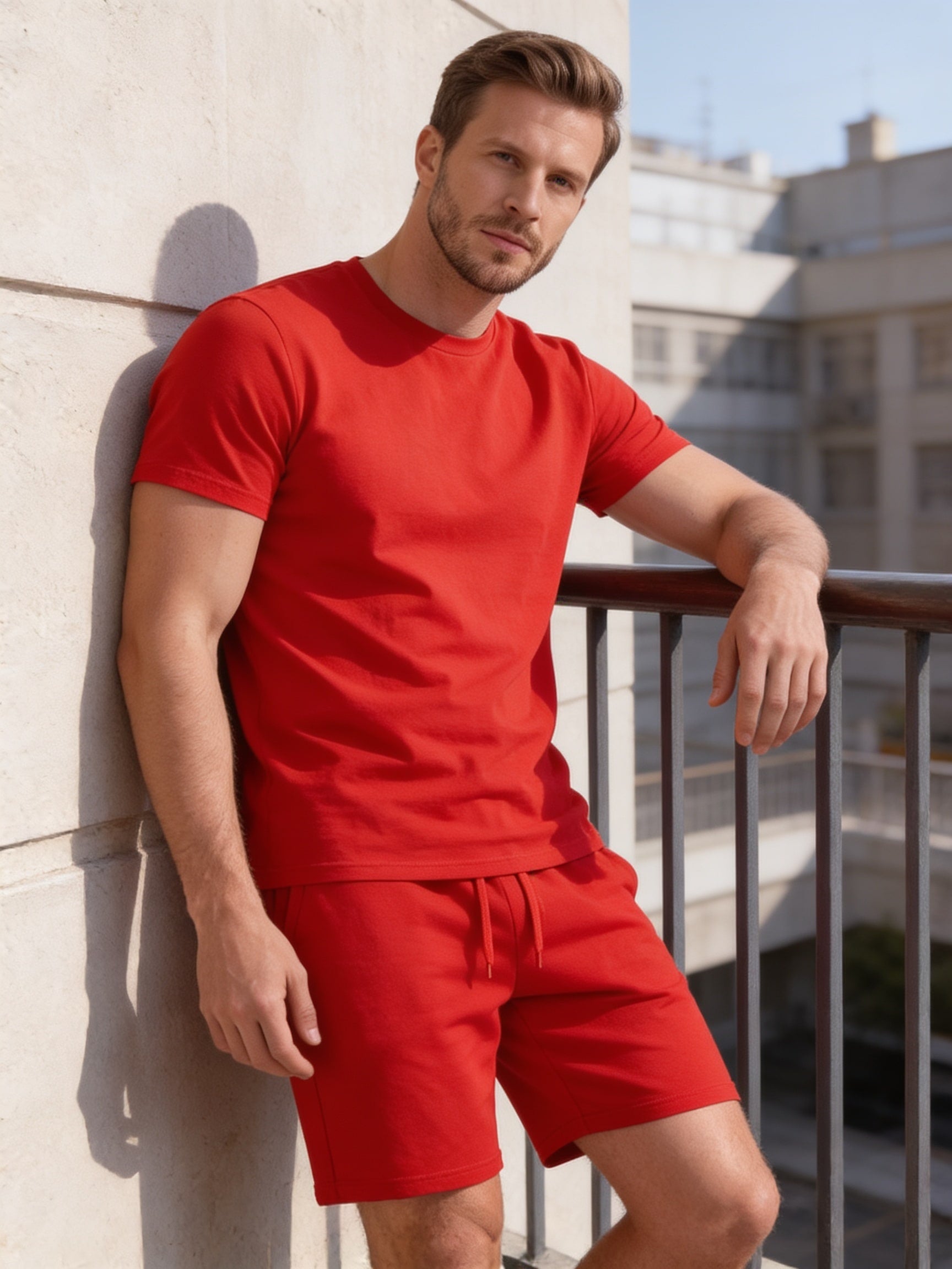 Braxton Cotton Blend T-Shirt and Shorts Set