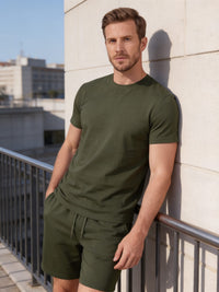 Braxton Cotton Blend T-Shirt and Shorts Set